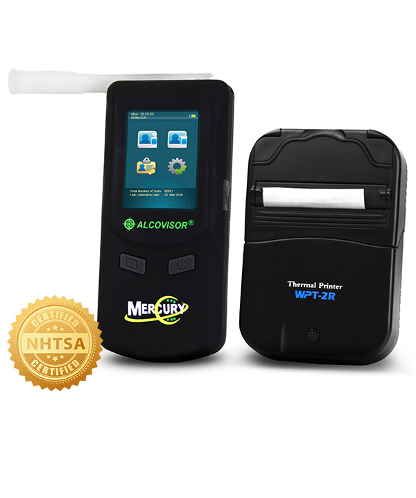 Alcovisor MERCURY - DOT Evidential Breath Tester with Bluetooth Wireless Printer